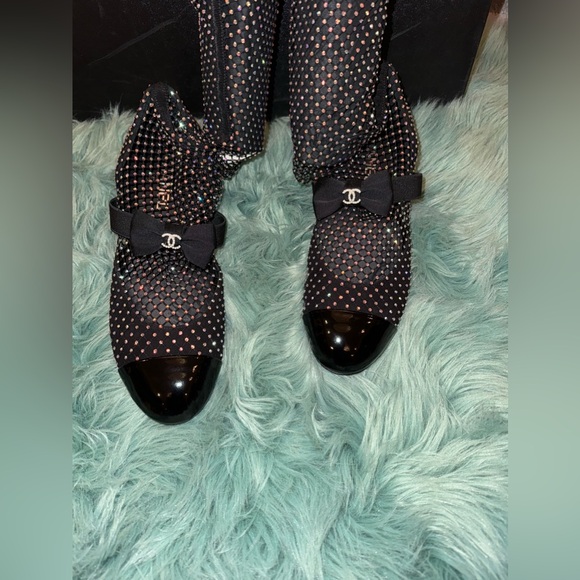 Chanel mesh crystal boots - Picture 6 of 11